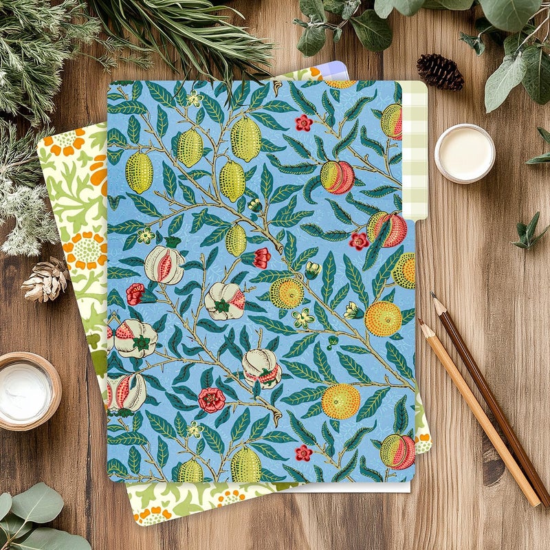 PARTH IMPEX 12 Pack William Morris Decorative File Folders, 1/3 Cut Tab with Assorted Positions, Letter Size Paper Holders (9.75” x 11.75”) Matte Finish Laminated for Office School Work - Image 3